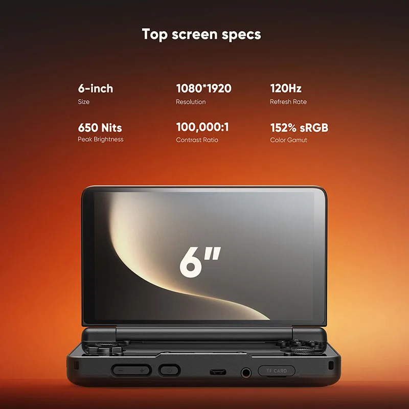 AYN THOR Flip Up Handheld Game Console 6''IPS 4K Ultra HD Screen Game Console Support Wi-Fi7+BT5.3 The Best Gift for A Friend Pocket Player Console photo 3