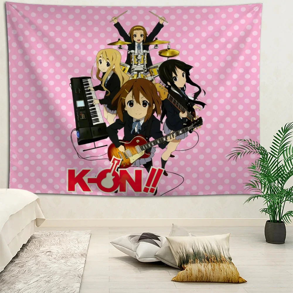 K-ON！Anime Tapestry Wall Hanging Bohemian Wall Tapestries Mandala Home Decor Accessories photo 5