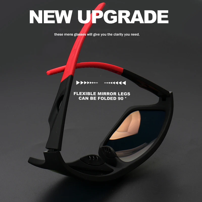 Vintage Outdoor Polarized Sunglasses Men Women Shield Lens Sports Sun Glasses PC Frame TAC Lens Wide Fit Durable UV400 photo 4