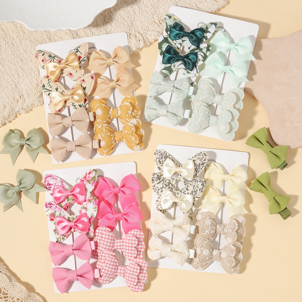 1 Set of Bow Printed Hair Clips Princess Girl Children and Teenagers Autumn and Winter Party Outfits Sweet Girl Hair Accessories photo 4