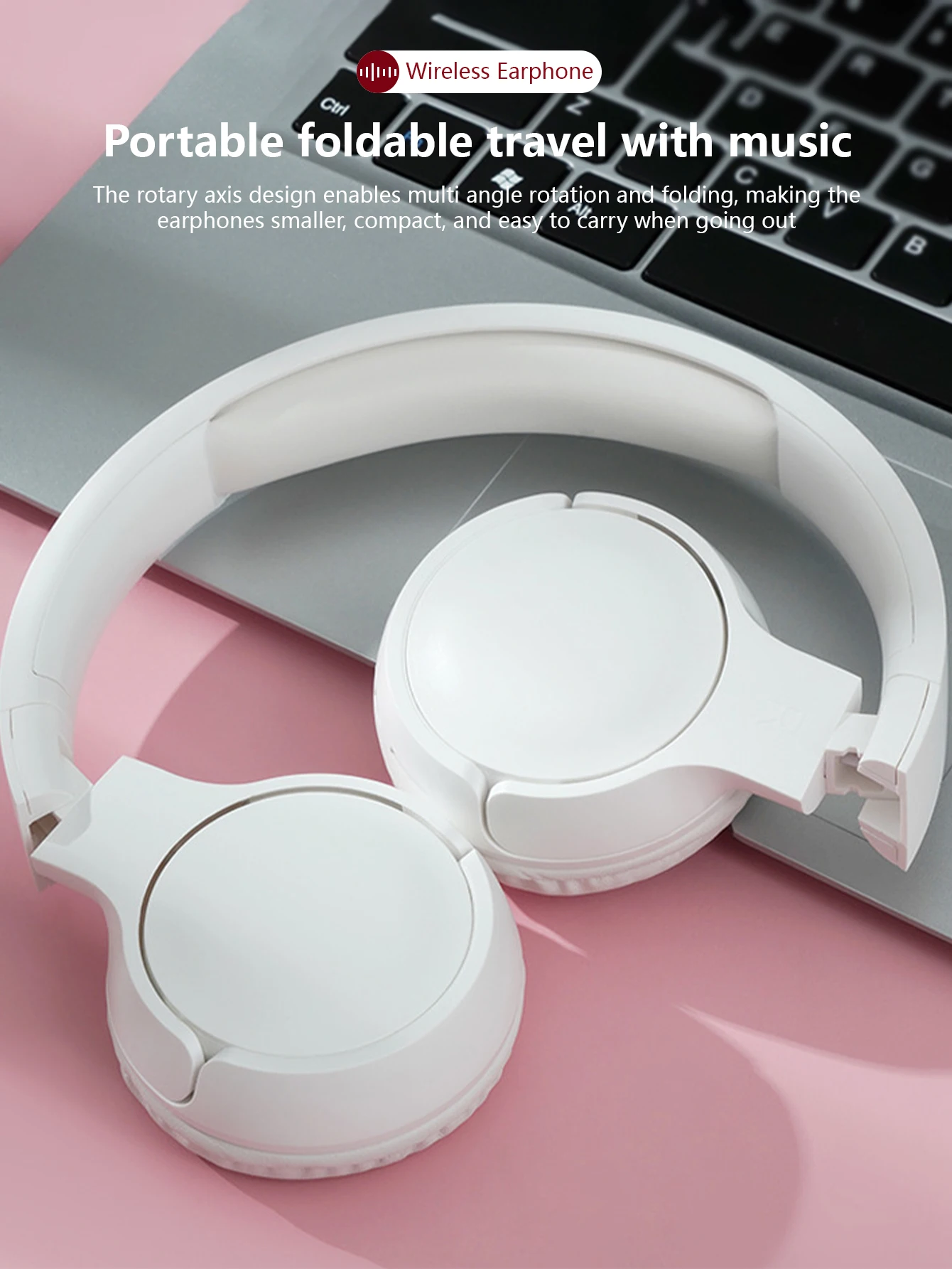 Wireless Over-Ear Headphones, Foldable Stereo, Jerry 5.3, Long Battery Life, Intelligent Noise Cancellation for Gaming Headphone photo 5
