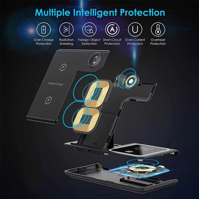Hot Selling 15W 3 in 1 Wireless Charger for QI2 Fast Magnetic Charging Stand Holder for iPhone Samsung Xiaomi Huawei OPPO photo 3