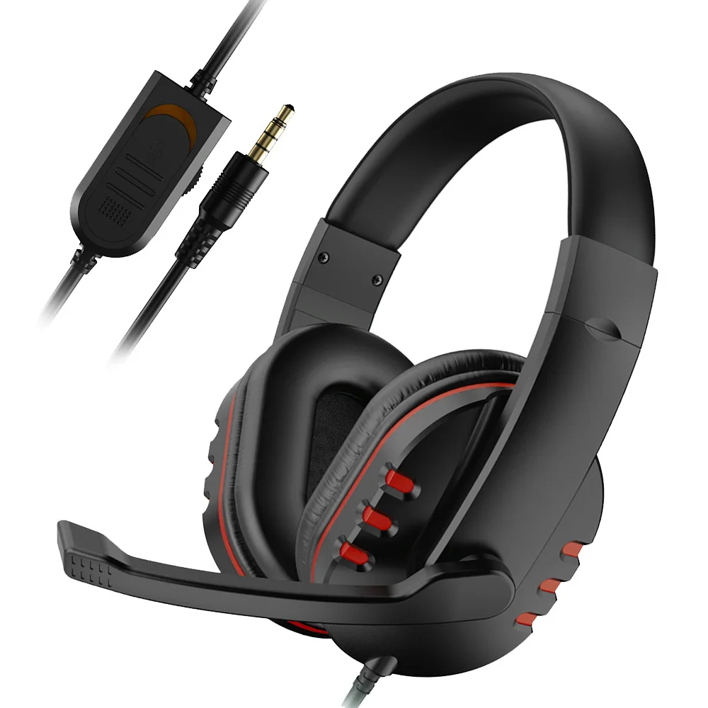 Headphones 3.5mm Wired Gaming Headset Earphones Music For PS4 Play Station 4 Game PC Chat Computer With Microphone photo 2