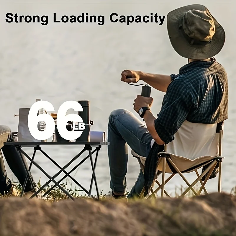 1pcSmall Portable Folding Stainless Steel Multifunctional Outdoor Camping Side Table for Beach Picnic BBQ Hiking Boating Cooking photo 4