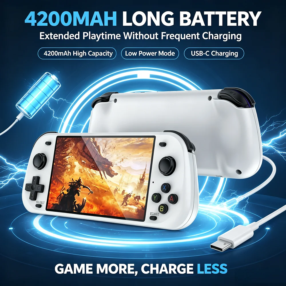 NEW R50S Consolas 5.1-inch 854*480 HD Screen Video Gaming Player 4200mAh Battery Retro Handheld Game Console Dropshipping photo 4