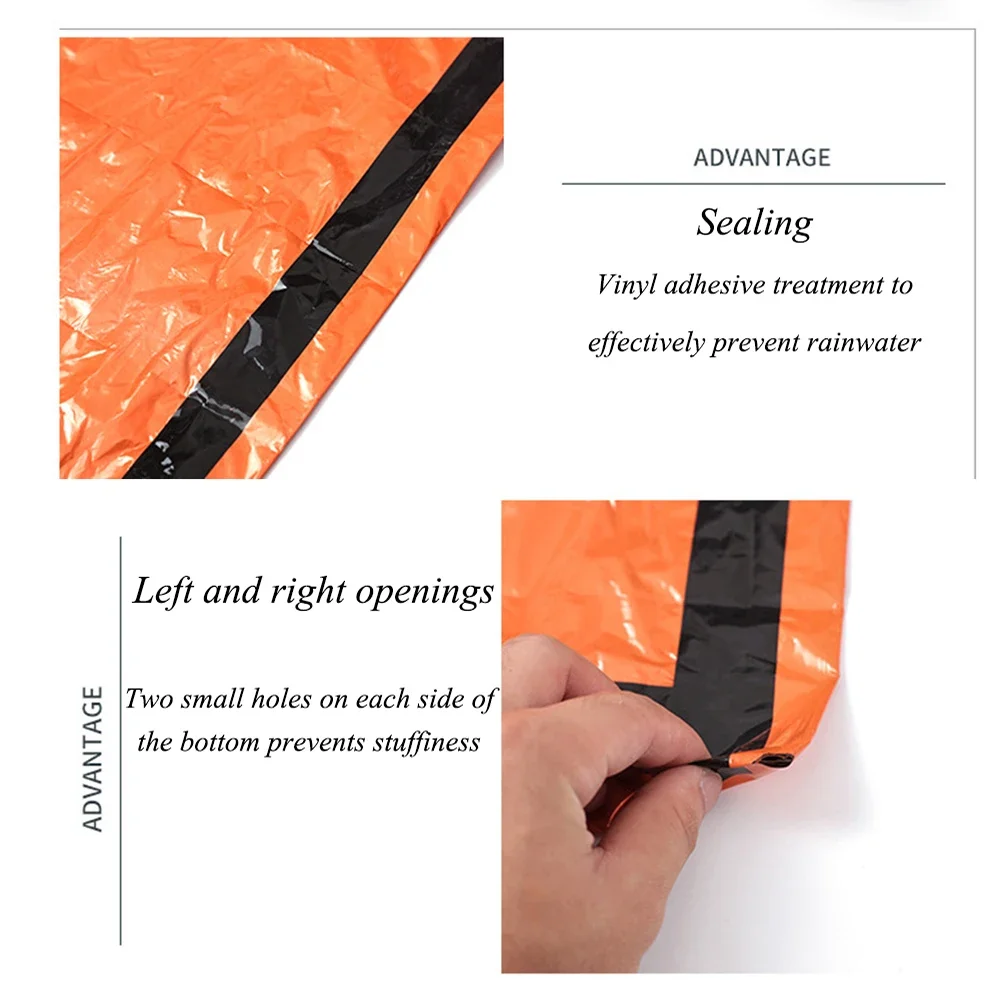 Portable Waterproof Emergency Survival Sleeping Bag Outdoor Edc Camping Gear Thermal Sack First Aid Rescue Kit Mylar Blanket photo 5