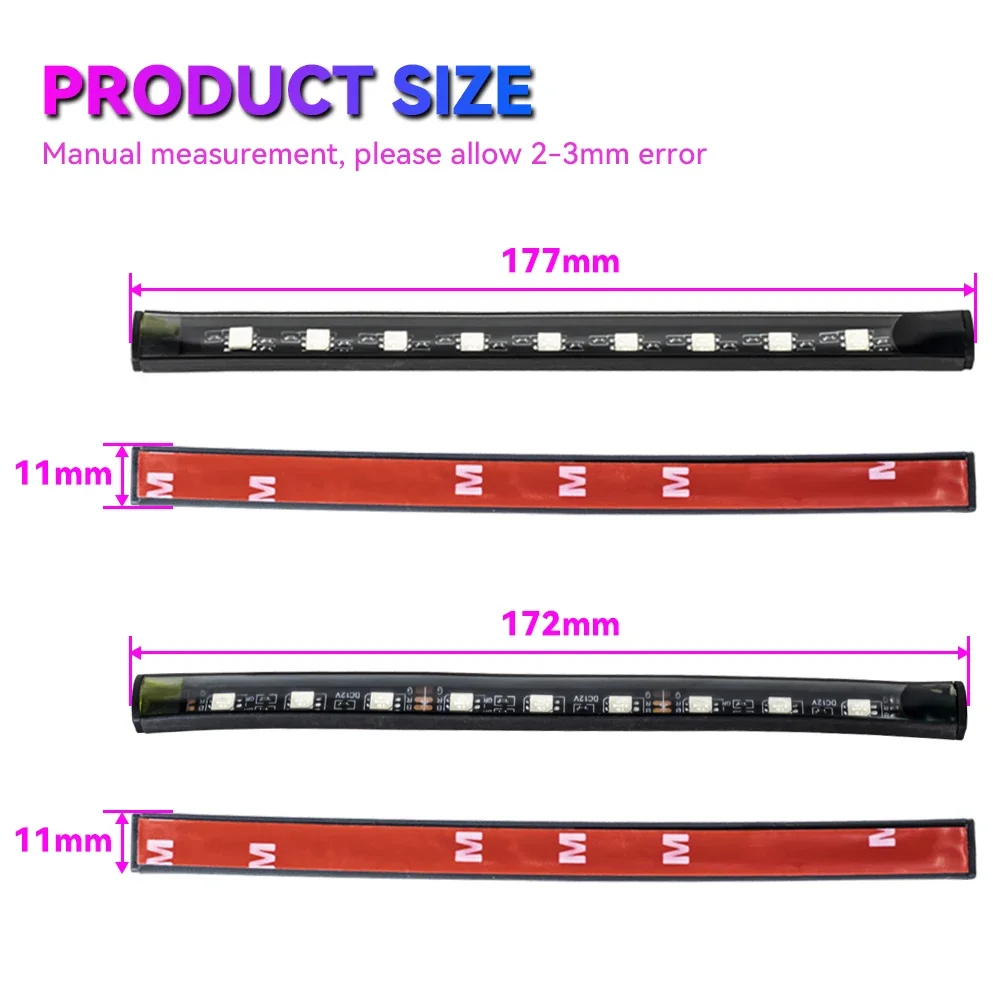 72 48 36 LED Neon Led Car Lights Strip RGB Foot Ambient Light with USB Cigarette Automotive Interior Strip Lights Decoration photo 5