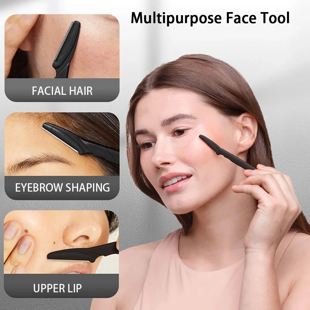 Razor Set Eyebrow Multipurpose Face Razors For Women and Men Dermaplaning Tool  Easy To Use Cutter Shaver Blades Makeup Tools photo 5