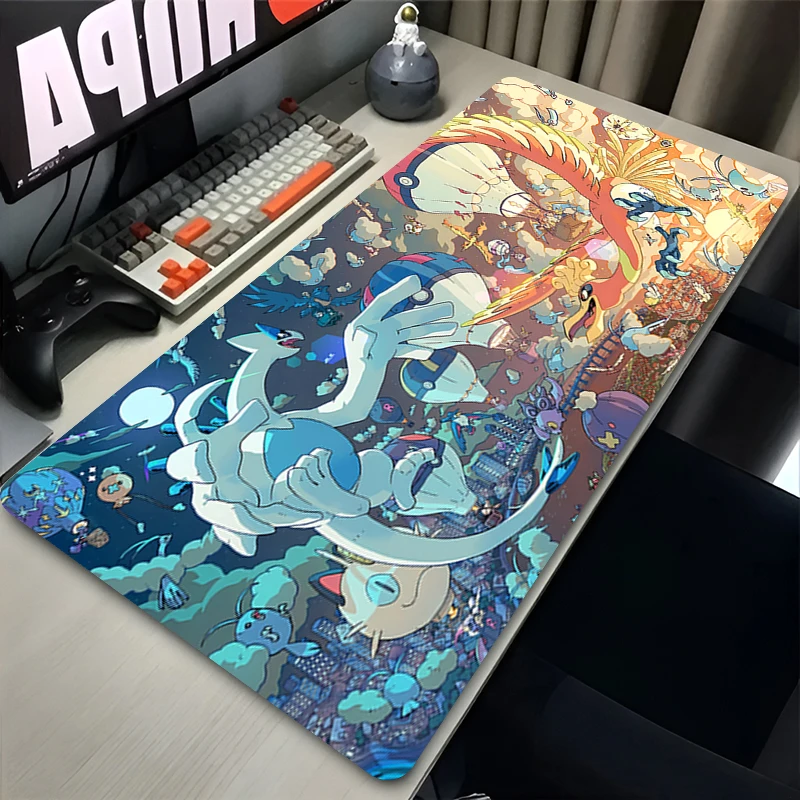 Mouse Pad PC Gamer Cabinet Mousepad P-Pokemon Keyboard Desk Mat Computer Gaming Accessories Kawaii Anime Playmat photo 1