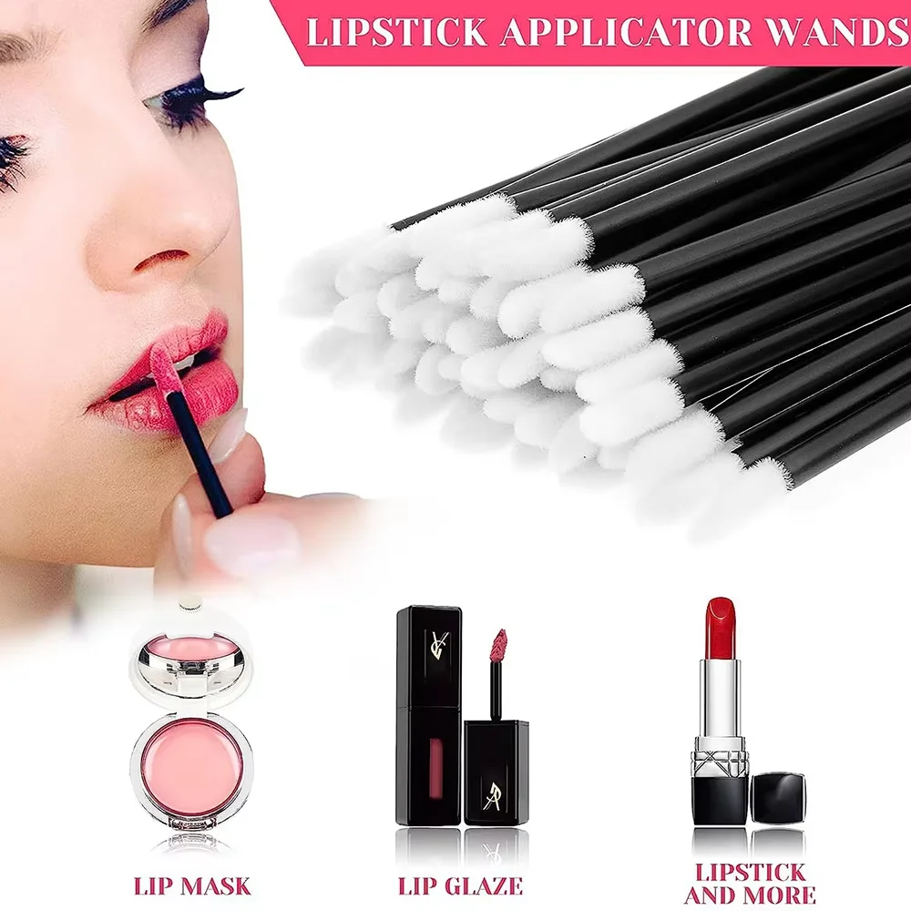 100/200pcs Lip Wands Applicators Eyelashes Brushes Lipstick Brush Mascara Applicator Gloss Wands Eyelash Extension Makeup Tool photo 3