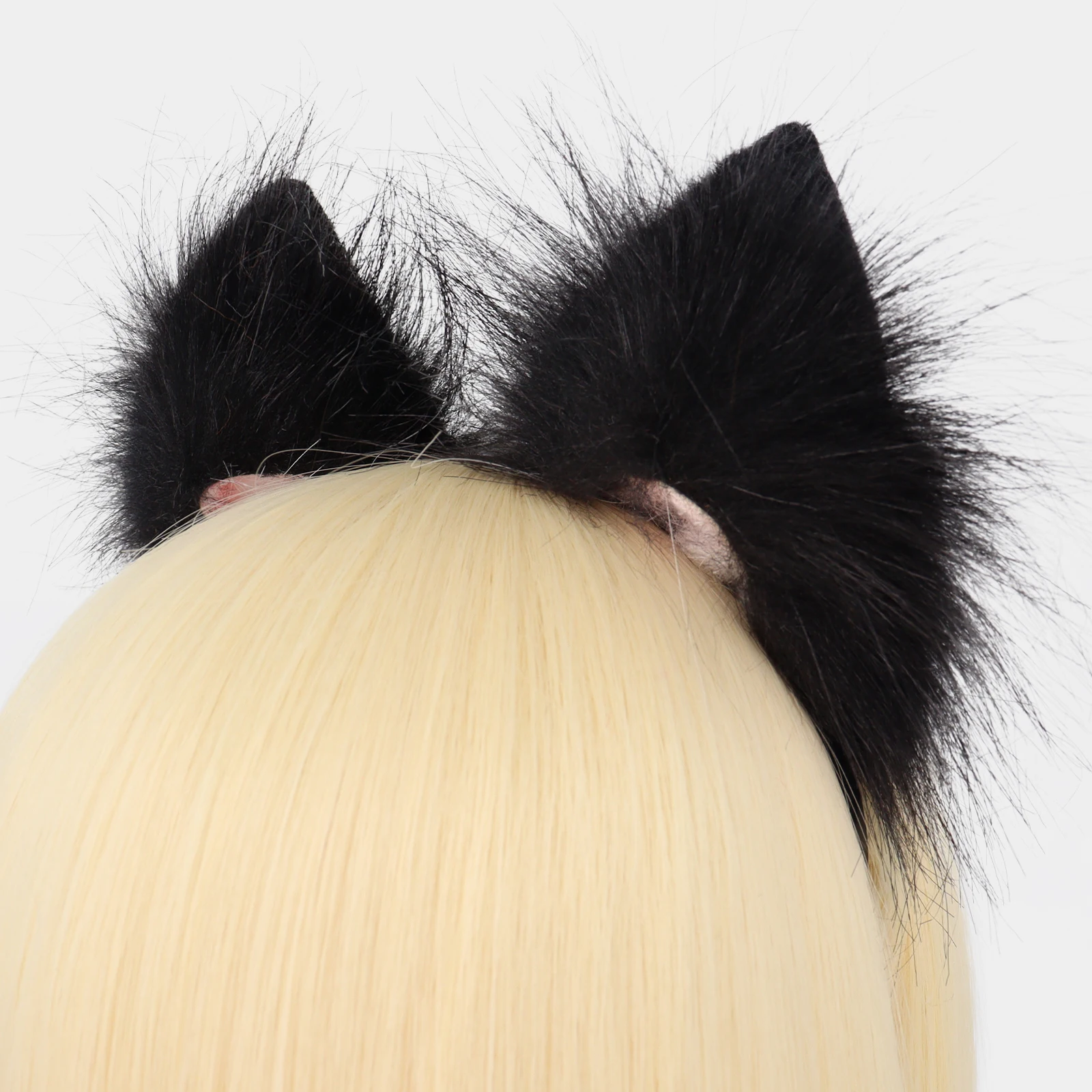Handmade Faux Fur Animal Ears Headband Furry Cat Fox Ear Hairhoop Headwear Costume Accessory for Cosplay Masquerade photo 2