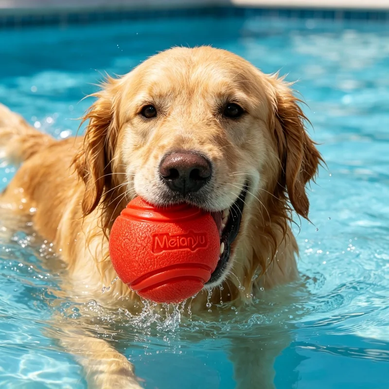 Puppy Dog Toy Bouncy Rubber Ball High Bounce Durable Chew Resistant Pet Toys Outdoor Throw And Fetch Training Ball For Dogs photo 3
