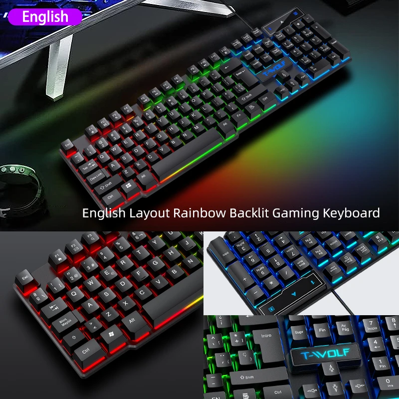 5-in-1 Set Gaming Combo Keyboard 4-color Breathing Light Mouse 3.5mm Gaming Headset Gaming Speaker Anti-slip Mouse Pad NEW HOT photo 5