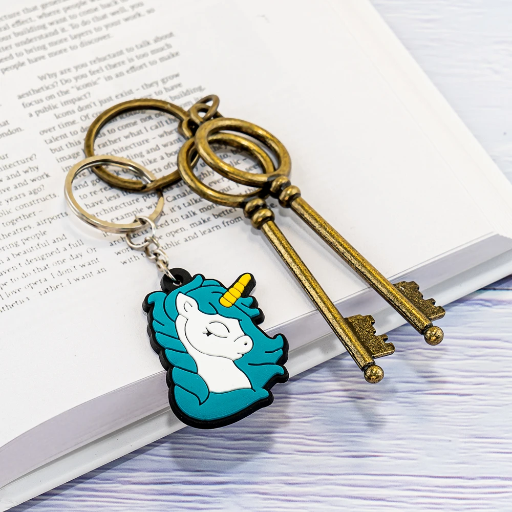10/20/50/100 PCS Random Keychain Cute Animal Cartoon Anime Key Chain Kawaii Keyring fit Car Key Accessories Friends Key Gift photo 6