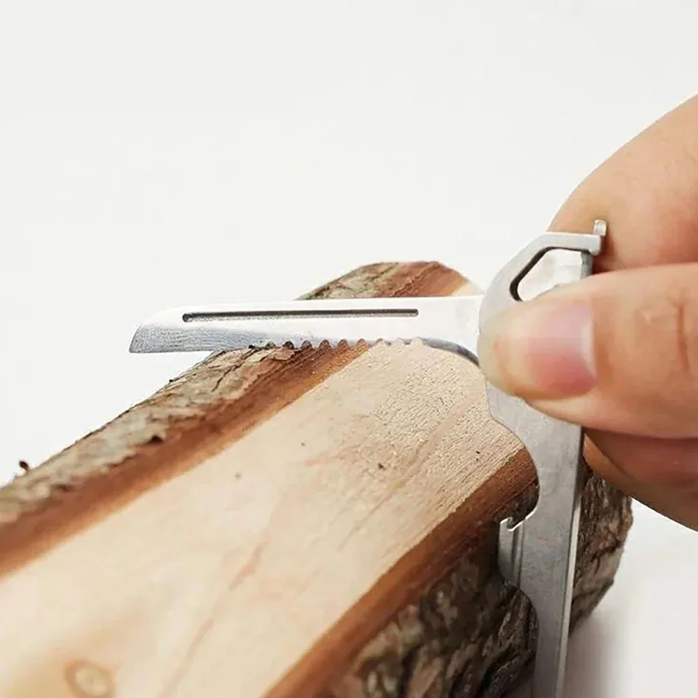 1PC 6-in-1 Stainless Steel EDC Multi Tool Utili-Key - Keychain Pocket Cutter Knife Screwdriver Unboxing Tool photo 4