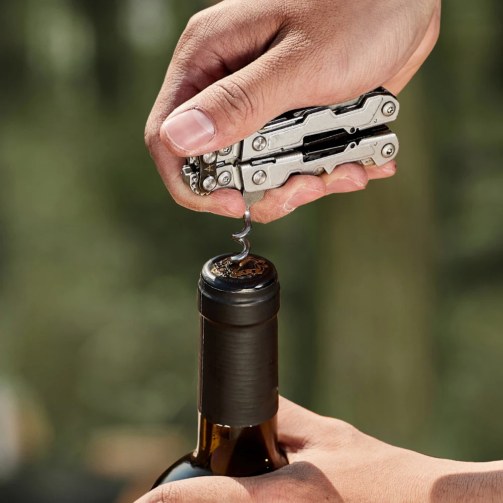 SOG PowerLitre 19 in 1 Mini Multitool Outdoor Pocket Tools W/ Pliers, Scissors, Folding Knife EDC Gear Foldable Camping Supplies photo 5