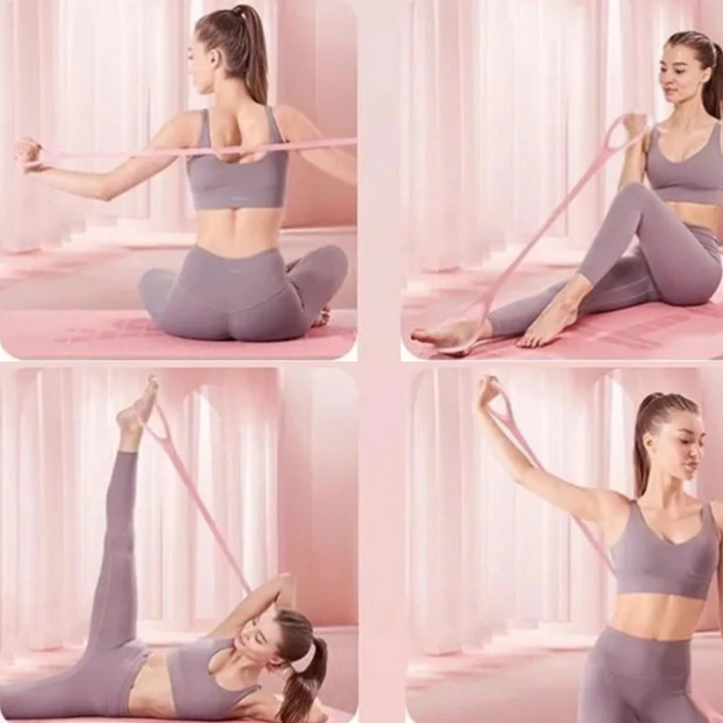 8-Shaped Stretcher For Home Fitness Back Shaping,elastic Band With Open Shoulder and Back Stretching Band for Shoulder Exercise photo 5
