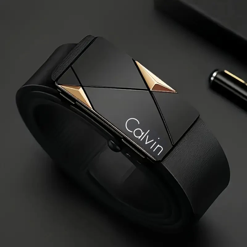 Stylish Men's PU Leather Belt - Fashion Belts for Daily Life, Leisure, Party, Festival, Work, and Business Automatic Buckle photo 6