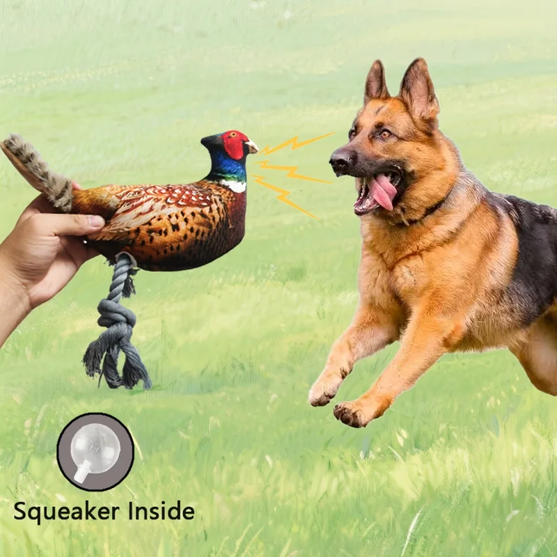Ring-necked Pheasant Chickens And Ducks Pet Toy Dog Toy With Squeak Plush Toy Cat Dog Chewing Toy Teeth Grinding Pet Supplies photo 2