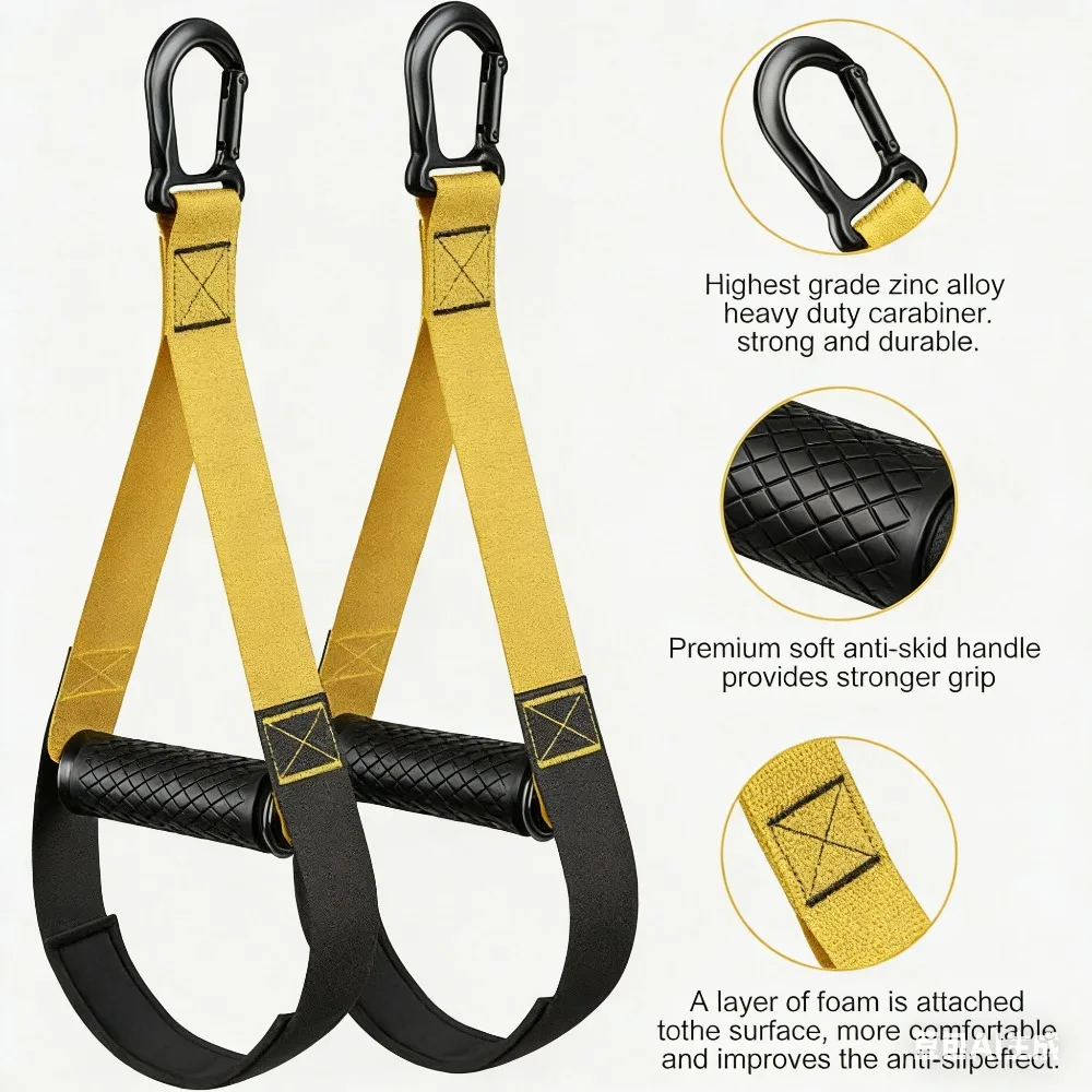 Resistance Bands Set with Handles Door Anchor Home Workout Equipment for Women Men Bodyweight Fitness Training Kit photo 3