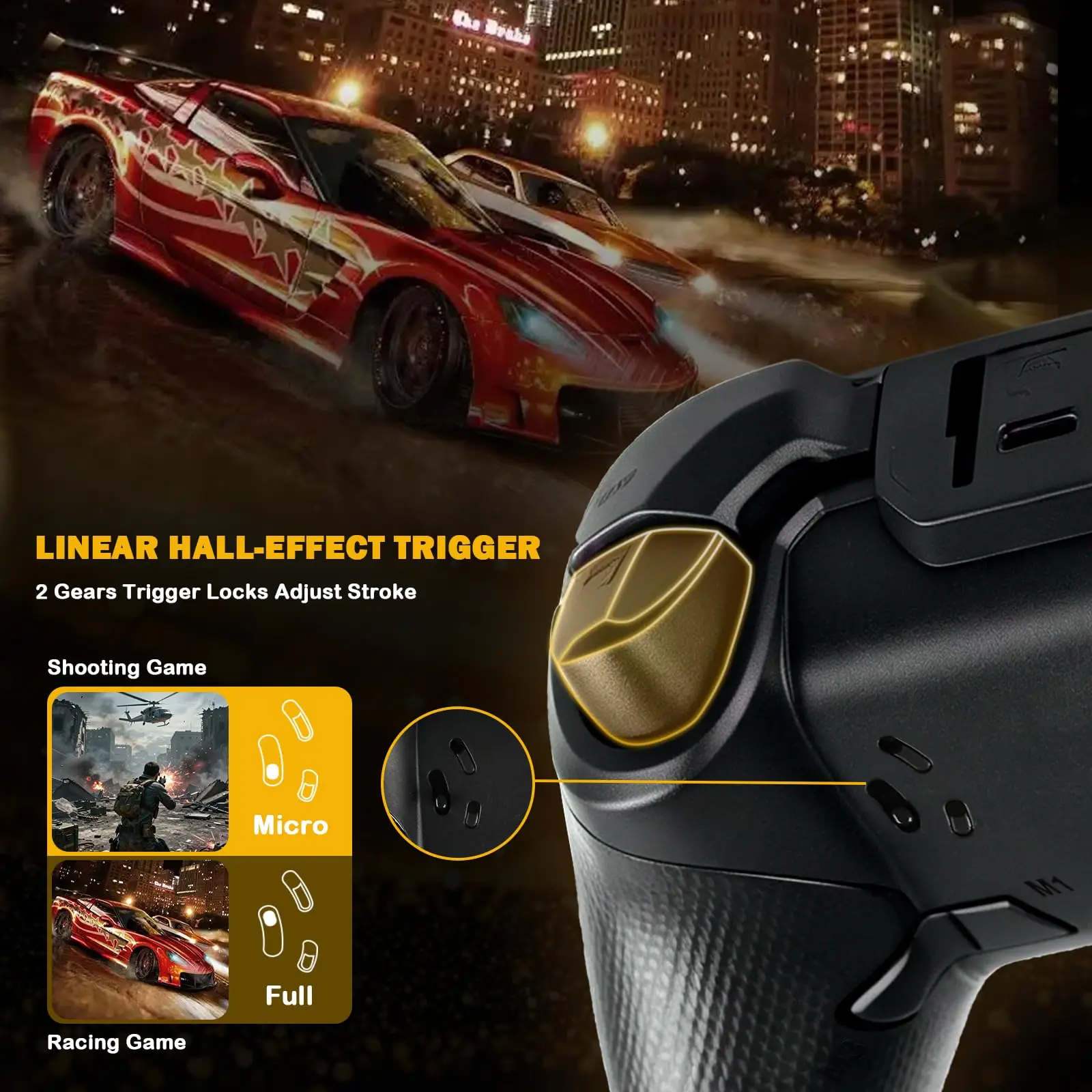 Smart Screen Wireless Game Controller, PS4 Gamepad with Display Hall Effect Joystick Trigger For IOS Andriod Table Steam Switch photo 3