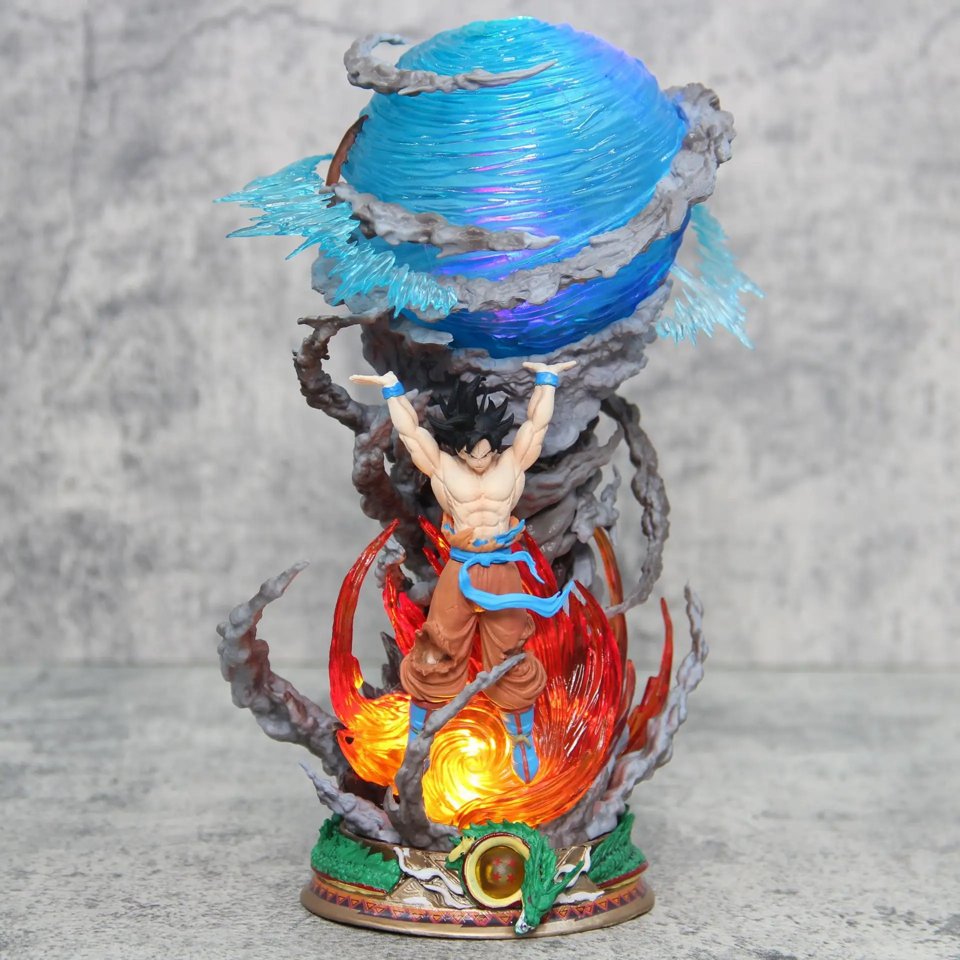 25cm Dragon Ball Figures Spirit Bomb Sou Goku Anime Figures Super Saiya Pvc Statue Doll Action Figure Model Collection Toys Gift photo 4