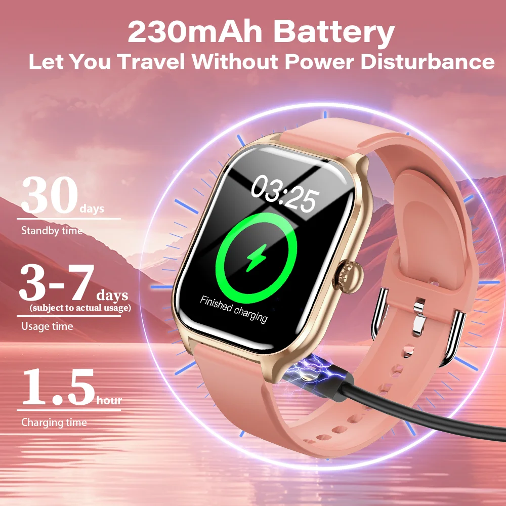 LAXASFIT 2025 New Smart Watch Bluetooth Call Message Reminder 24 Hour Health Monitoring Smart Watch Gift for Men and Women photo 6