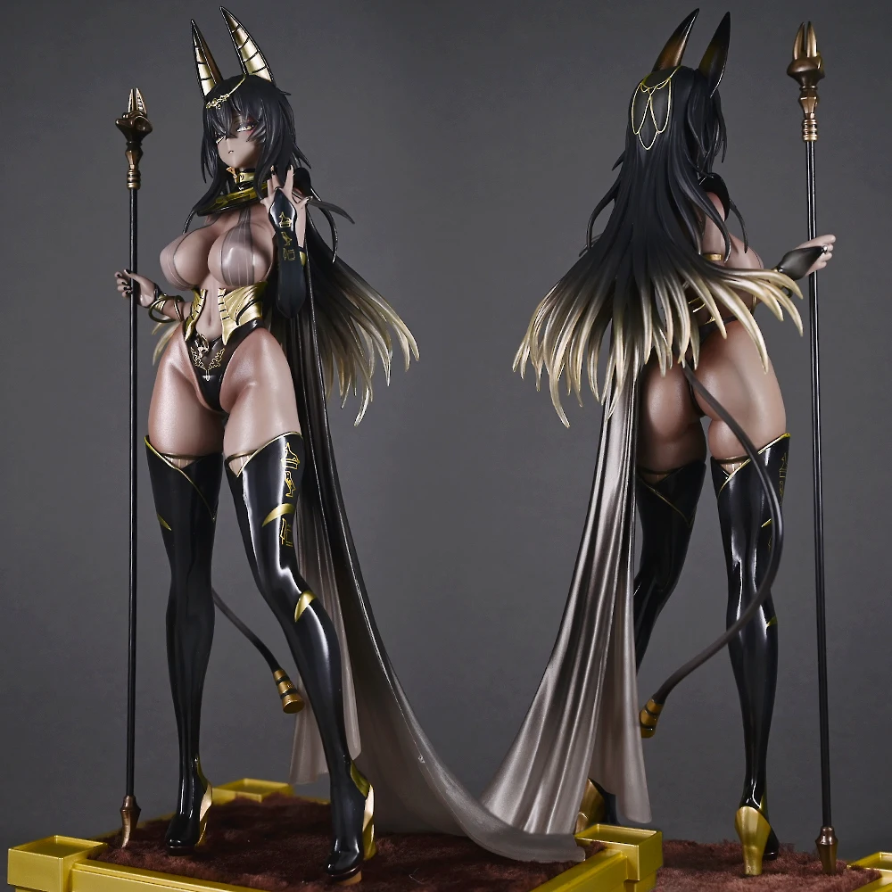 Anime Figure Egyptian Style Anubis Girl Statue Dark Skin Collectible Model Desktop Decoration Gift For Adult Collectors photo 3