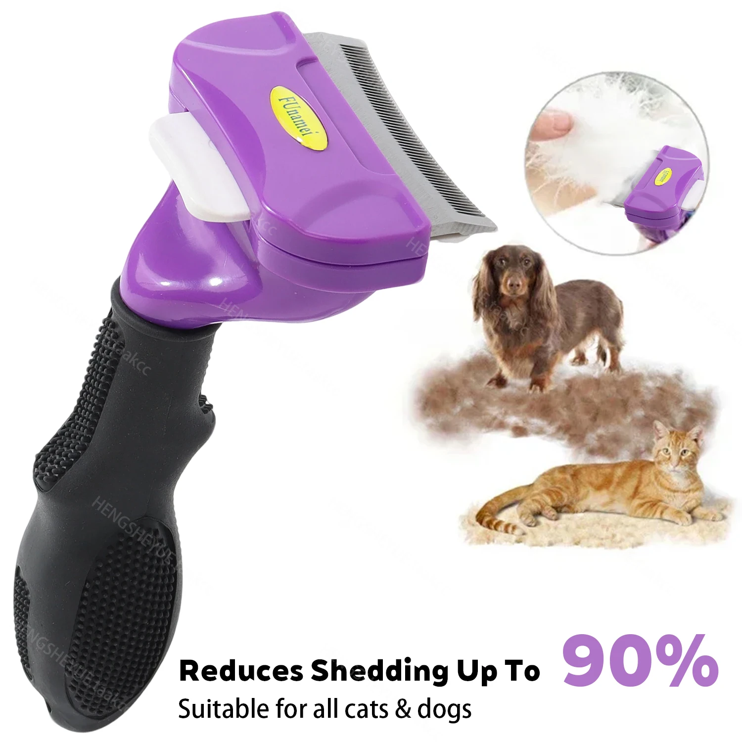 Cat Hair Removal Comb Cat Brush Pet Grooming Brush Dog Comb Cat Hair Massage Comb Cat Hair Remover Cleaning Grooming Cat Combs photo 1