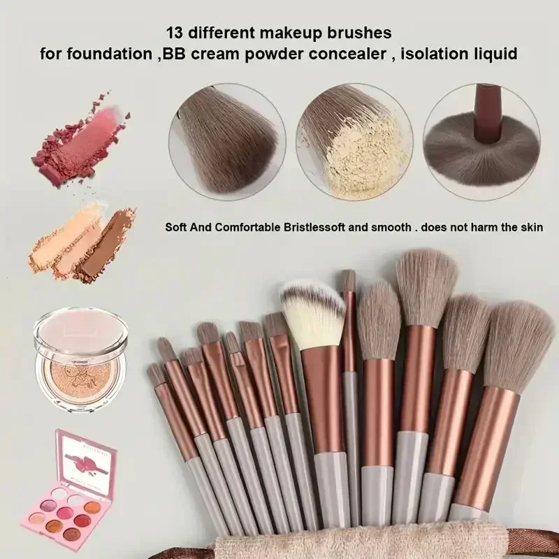 Professional Makeup Brush Set - Soft Fluffy Cosmetic Brushes for Foundation, Powder, Eyeshadow & Blending , Beauty Tools photo 3