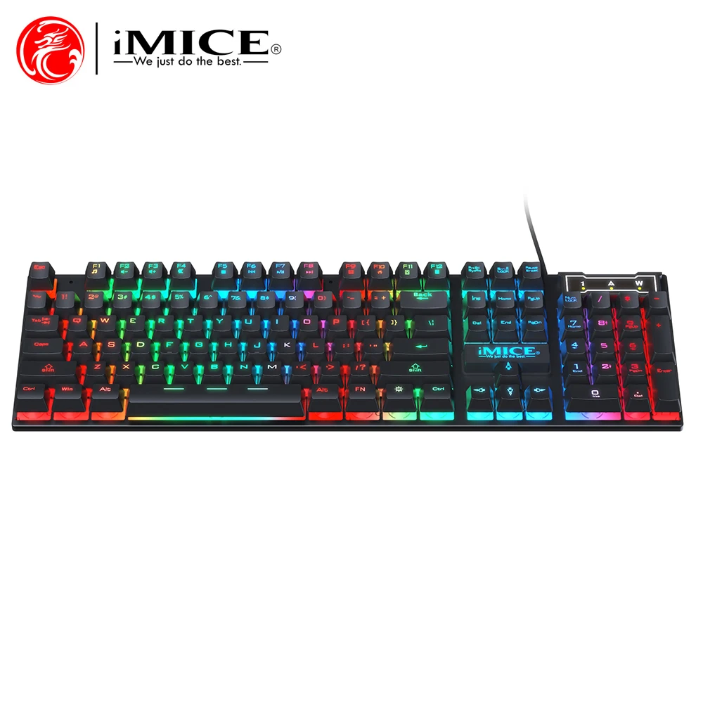 RGB Backlit Wired Ergonomic Design Keyboard Set Waterproof Luminous Gaming Keyboard And Mouse Combo PC Accessories For Gaming photo 4