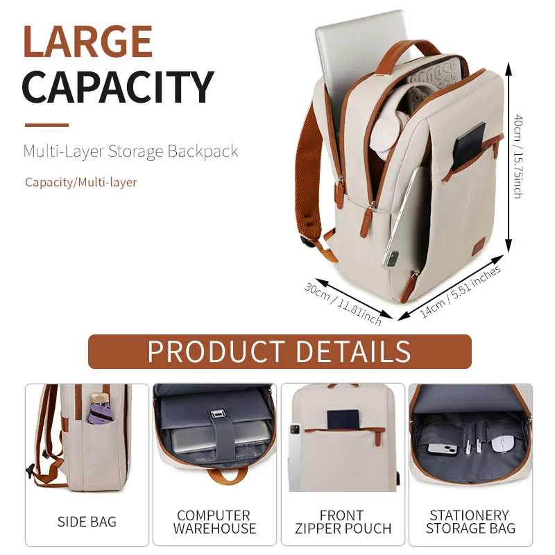 New Computer Bag, Backpack, Men's and Women's Large Capacity Travel, Commuting, Business, College Student Backpack photo 2