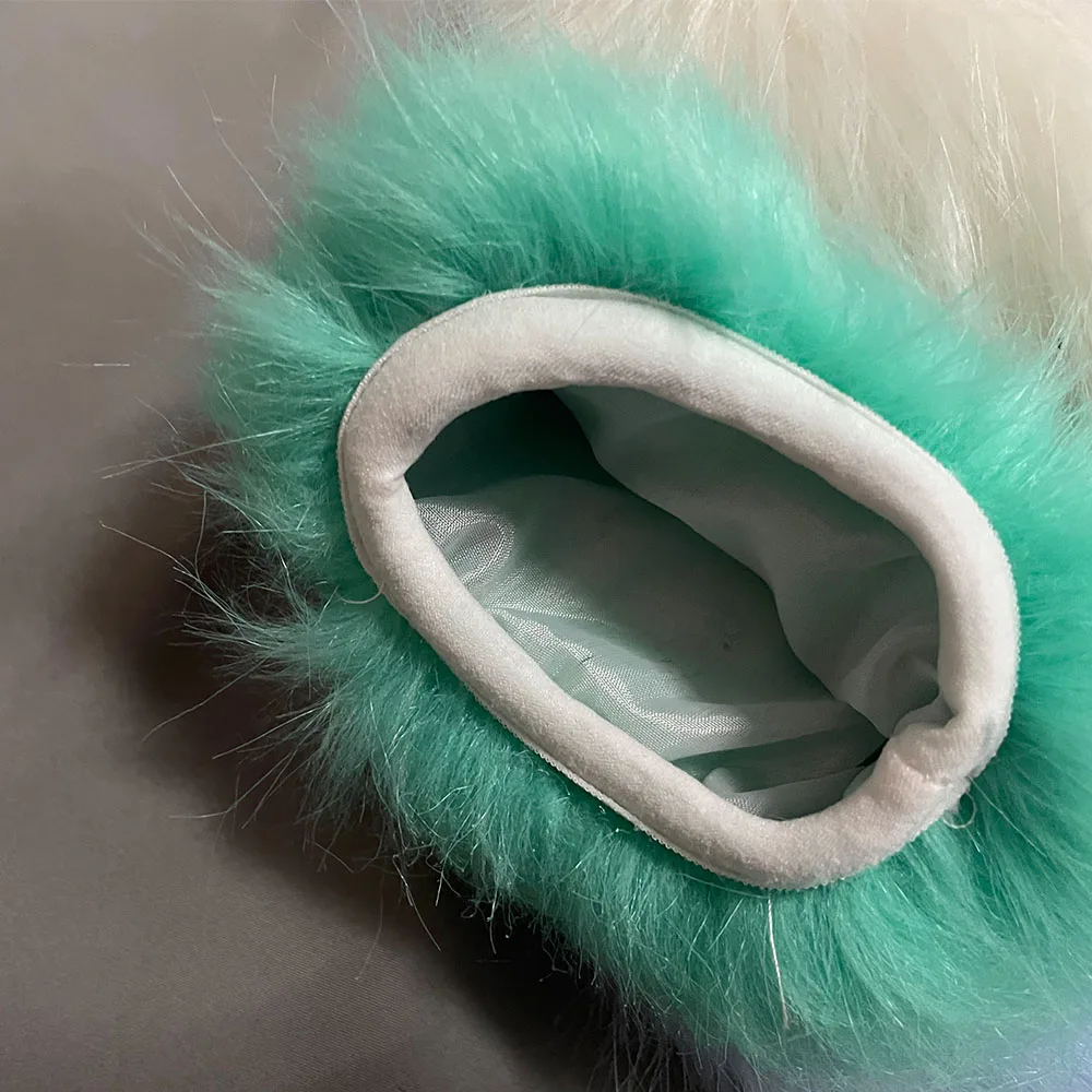Faux Fur Plush Furry Cat Claw Gloves Fursuit Animal Fox Paws Mittens Halloween Cosplay Costume Accessories for Adult photo 6