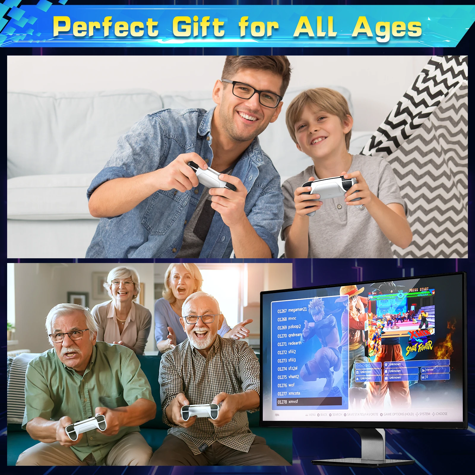 M15 4K TV Retro Handheld Game Console Stick 2.4G Dual Wireless Controller 20000+ Classical Games 23 Classic Emulaters photo 4
