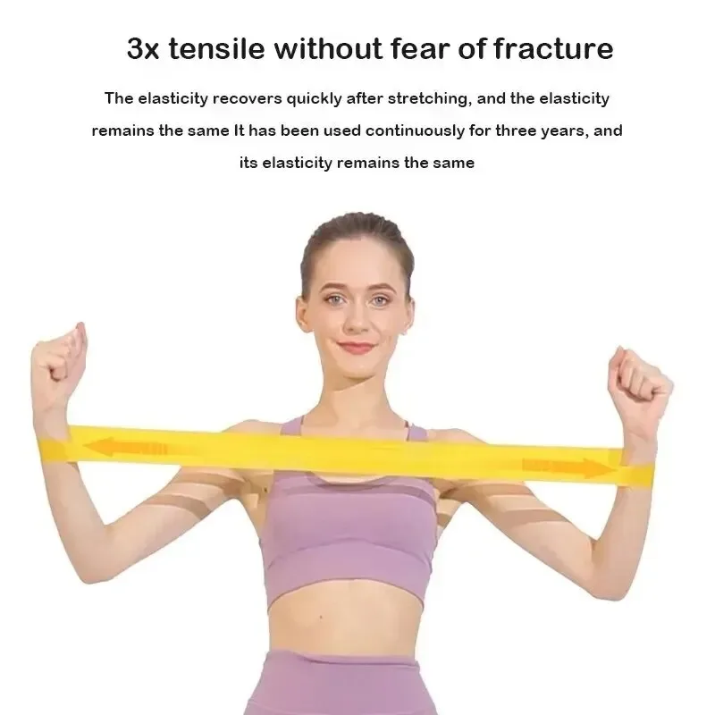 1-5pcs Yoga Sport Exercise Elastic Fitness Bands Ideal For Home 5 Different Levels Resistance Bands Crossfit Workout Equipment photo 3