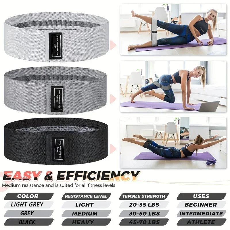 Basic Fabric Resistance Hip Booty Bands Glute Squat Circle Stretch Fitness Strips Loops Yoga Gym Equipment photo 2