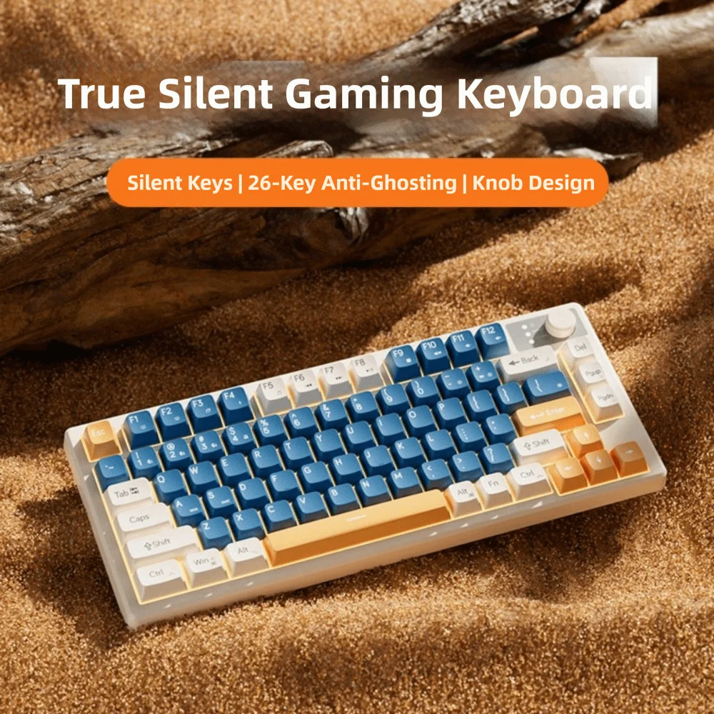 Wired Connection Gaming Mechanical Keyboard Compact Layout Ultra-Quiet Mechanical Feel Keyboard 75 Layout photo 4
