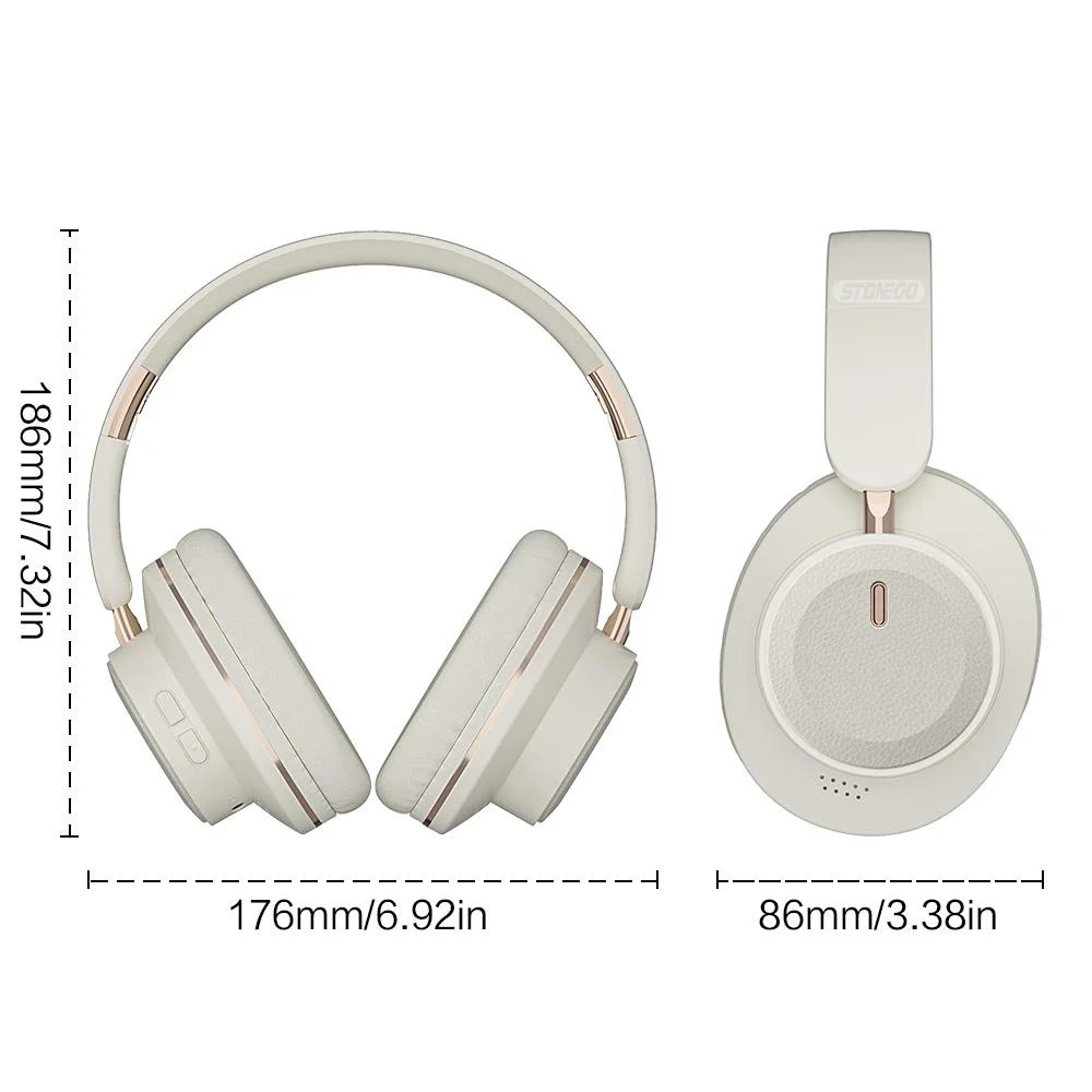 Bluetooth Headphones Wireless Headset Over Ear Foldable Portable Fashion Aesthetic Design With 24H Long Battery Life Premium Hi-Fi Stereo Sound All Day Comfortable Fit For Photography Props Travel Sports Gym Workout Gaming School Office Use And Study photo 8