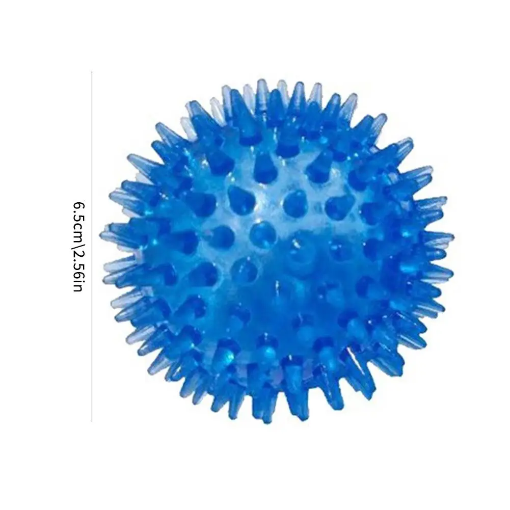 Squeaky Dog Toys Elastic Spiky Ball Teeth Cleaning Interactive Sound Pet Chew Toy Bouncing Boredom Relief Training Balls photo 6