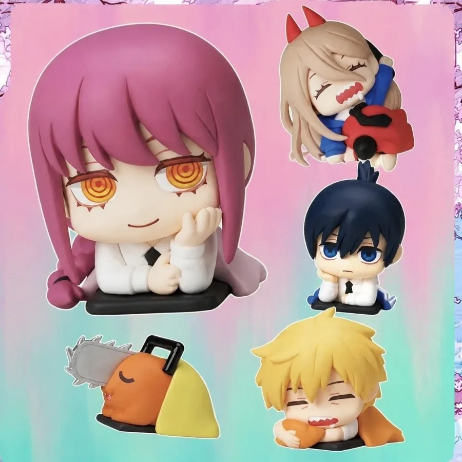3 inch Chainsaw Man Sleeping Action Figure Kawaii Power Denji Cutecore Anime Figurines Aki Makima Pochita Collection Toy Gift photo 2