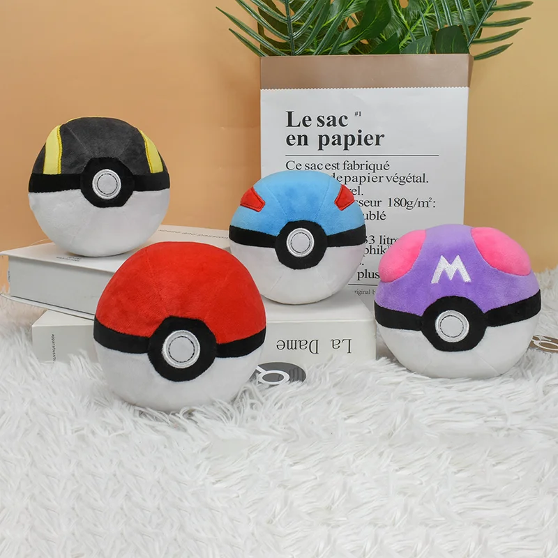 Master Ball Great Ball Ultra Ball Poké Ball Plush Toys Soft Stuffed Animals Cartoon Backpack Pendant Decoration Toy Birthday photo 1