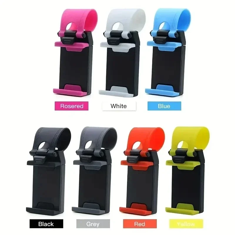 Universal Steering Wheel Car Phone Holder, Telescopic Clip Mobile Phone Stand, Auto Navigation Phone Mount for All Smartphones photo 2