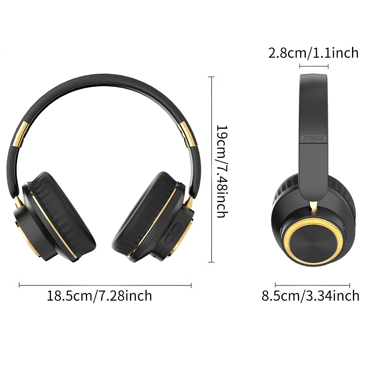 Wireless Bluetooth Headphones Foldable Gaming Headset With Bluetooth 5.3 Technology 40mm Bass Driver HiFi Stereo Sound Over Ear Comfort Memory Foam Cushion Extended Battery Life 400mAh For PC Mobile Phone Laptop Tablet Universal Compatible Music Gaming photo 6