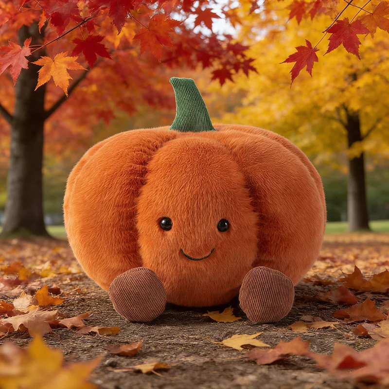 Soft Cartoon Pumpkin Stuffed Doll Cute Plush Toy Halloween Decor Pillow photo 5