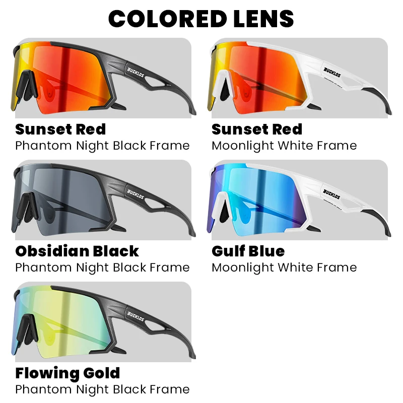 BUCKLOS Polarized Cycling Glasses UV400 Outdoor Sports Sunglasses Men Women MTB Cycling Goggles Road Bike Eyewear photo 3