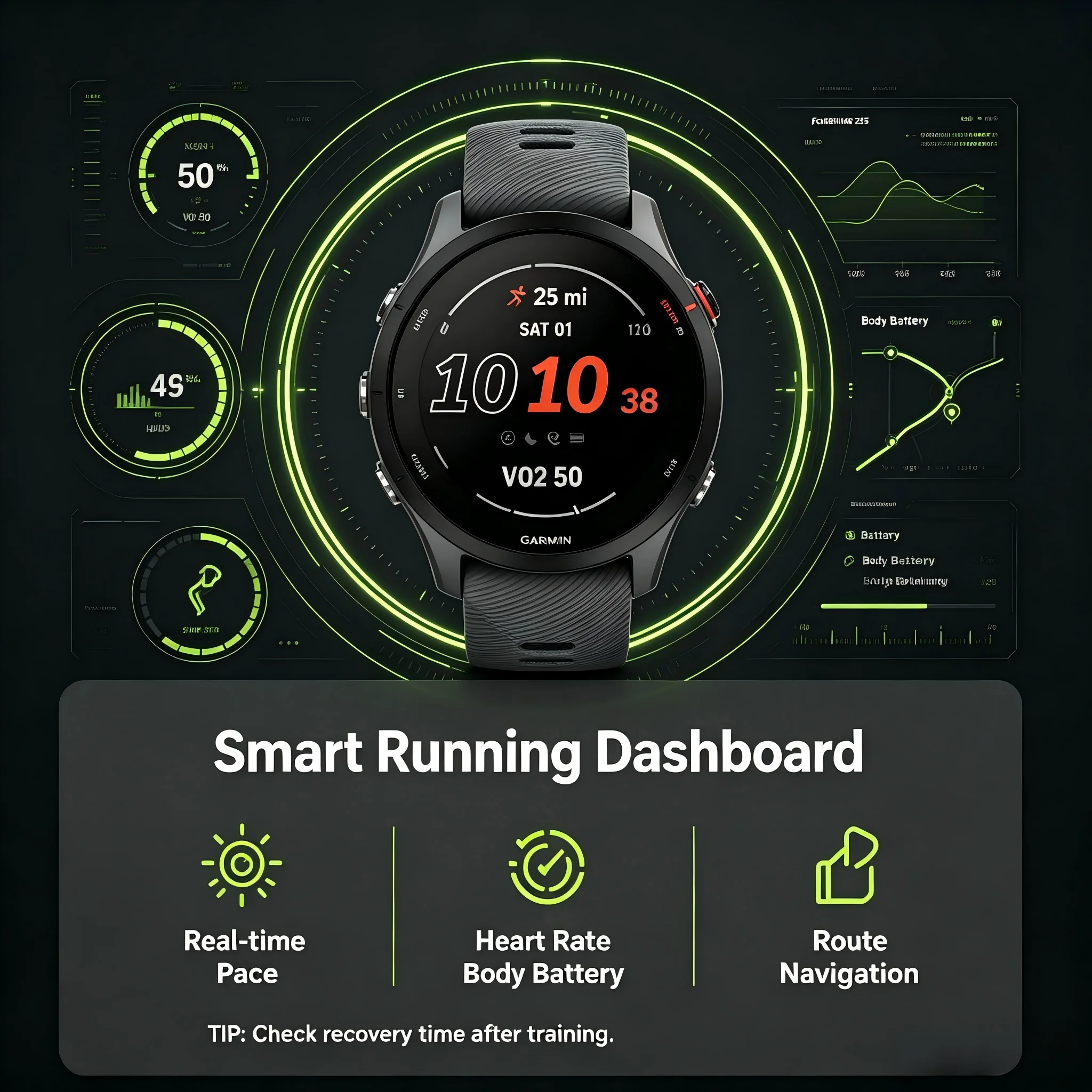 Garmin Forerunner 255 Smartwatch for Men Women, Multisport Fitness Tracker, Built-in GPS, Sleep & Stress Tracking, Swim Proof, Long Battery Life photo 6