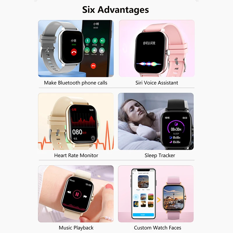 1.83'' Sport Smart Watch Fitness Clock Health Monitor Waterproof Smartwatch Wireless Call Watches for Man Woman IOS Android 2026 photo 2