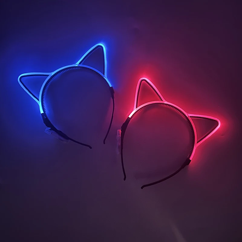 Luminous Cat Ears LED Hair Band Kawaii Accessories Cosplay Supplies Glowing Colorful Headband For Birthday Christmas photo 4