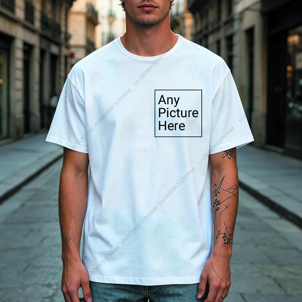 Custom Personalized Your Photo Man T Shirt for Boys Front Back Print Customized Funny Tshirts for Men Short T-shirt Tops Tees photo 4