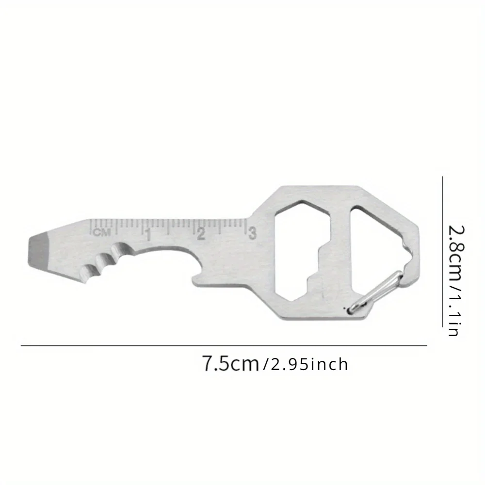 1PC Compact Outdoor Survival Bottle Opener Wrench Screwdriver Pocket EDC Multi Tool Keychain Outdoor Survival Gear Gadget photo 6